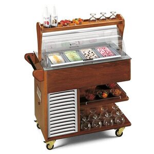 Diamond Chariot Réfrigéré pour Crèmes Glacées | -2/-14 C° C | Bois Massif | 1027x575x(h)1210mm