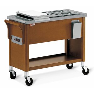 Diamond Chariot en Bois | 3x GN 1/2 | Bac Bain-Marie| 4 Roulettes | 230V/1,95kW | 1040x400x870(h)mm Diamond Chariot en Bois | 3x GN 1/2 | Bac Bain-Marie| 4 Roulettes | 230V/1,95kW | 1040x400x870(h)mm
