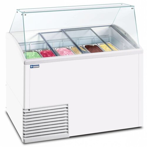 Diamond Comptoir Présentoir pour Crème Glacée | 10 Bacs 12 Bacs | 1341x725x(h)1235mm