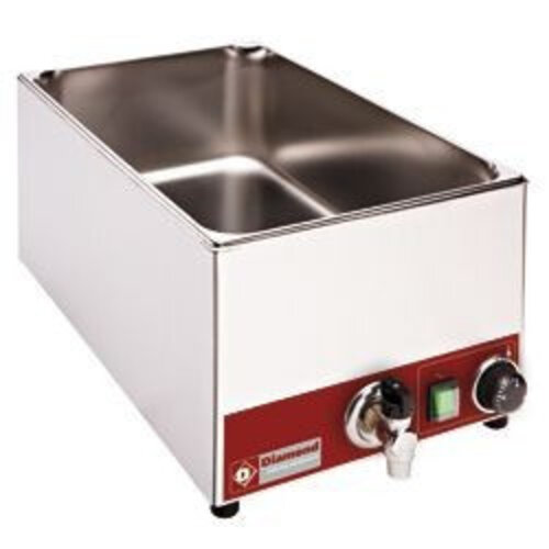 Diamond Bain-Marie de Table | Electrique | avec Soupape de Vidange | GN 1/1 - 150mm | 330x530x(h)240mm | 1,5kW