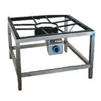 Brûleur Gaz | pour Paella | INOX | Ø250mm | 10 kW | 600x600x550(h)mm