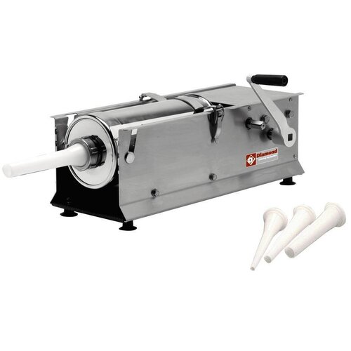 Diamond Bourreuse à Saucisses | Manuel | 7 litres | INOX | 660x220x(h)280mm