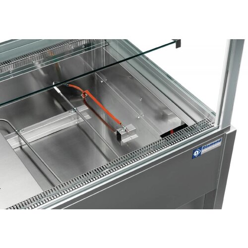 Diamond Comptoir Vitrine Panoramique Ventilé | 4 niveaux | 780x(h)1380mm | Noir | 3 Largeurs disponibles