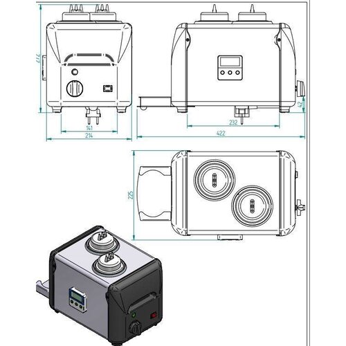 Diamond Chauffe Chocolat à Tartiner (ou Liquide, Miel, Sauces, Fromage) | 2 x 1 L | 310x2105x(h)230mm | 340W