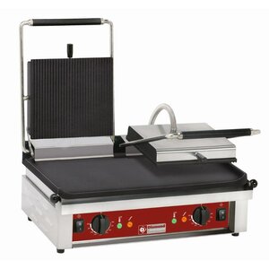 Diamond Contact-grill Double | Emaillée / Lisse| 600x385x(h)220mm | 4Kw