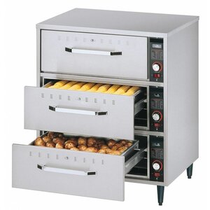 Diamond Chauffe-Aliments à Poser | 3 Tiroirs | 749x575x(h)794/896mm| 1,35 kW