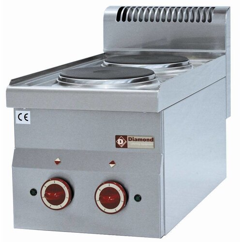 Diamond Cuisinière | Electrique | 2 Plaques 180 mm | de Table 230V | 2x 2 kW