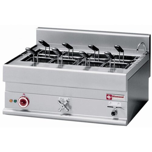 Diamond Cuiseur de Pates | Electrique | INOX | 40 Litres | de Table | 400V | 9kW | 700x650x(H)280/380mm Diamond Cuiseur de Pates | Electrique | INOX | 40 Litres | de Table | 400V | 9kW | 700x650x(H)280/380mm