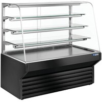 Comptoir Vitrine Réfrigéré | Noir | 4 Niveaux -790x(h)1330mm | 3 Largeurs