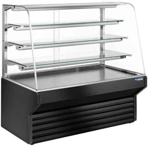 Diamond Comptoir Vitrine Réfrigéré | Noir | 4 Niveaux -790x(h)1330mm | 3 Largeurs