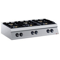 Cuisinière | Gaz | de Table | 6 Feux | 10kw + 6kw | 1200x900x(h)250mm