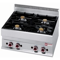 Cuisinière | Gaz | de Table | 4 Feux | 5kw + 3,6kw | 700x650x(h)280mm