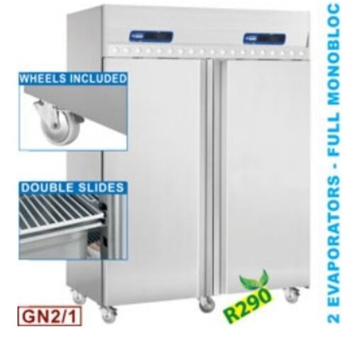 Diamond Armoire Réfrigéré et Congélé Inox | 2x 700 Litres | 2 Portes GN 2/1 |1440x850h2070 mm Diamond Armoire Réfrigéré et Congélé Inox | 2x 700 Litres | 2 Portes GN 2/1 |1440x850h2070 mm