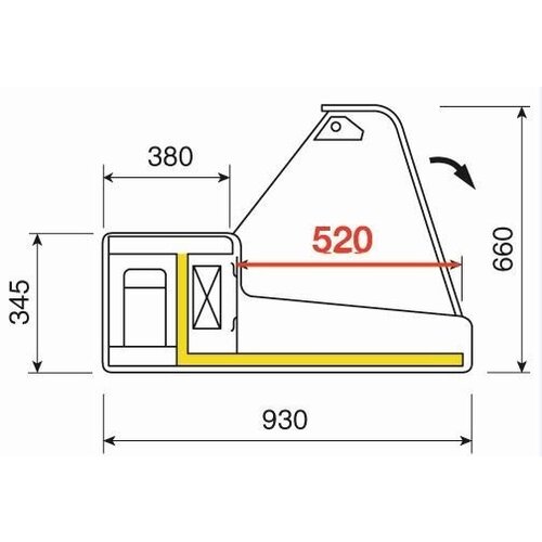 Diamond Comptoir Vitrine Réfrigérée | Température +4C° / +6C° | 2 Niveaux | 1000x930x(H)660mm