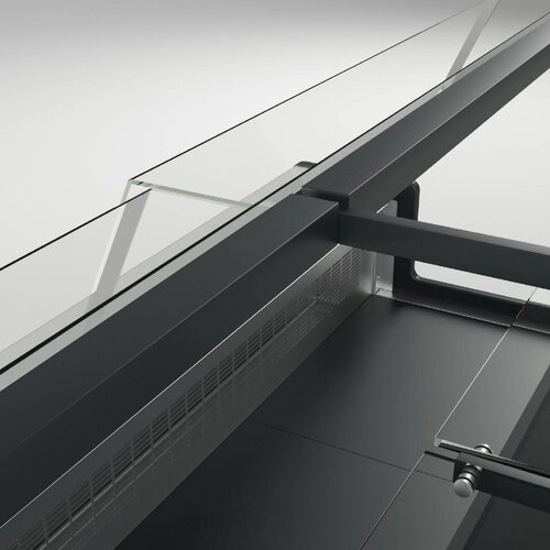 Diamond Comptoir Vitrine Réfrigérée | Metrika Line | Noir | 890x(h)1182mm | 6 largeurs