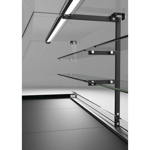 Diamond Comptoir Vitrine Réfrigérée | Metrika Line | Noir | 890x(h)1182mm | 6 largeurs