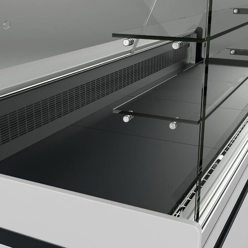 Diamond Comptoir Vitrine Réfrigérée | Metrika Line | Noir | 890x(h)1182mm | 6 largeurs