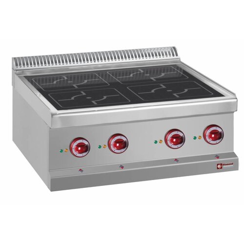 Diamond Cuisinière | INOX de Table | 4 Plaques à Induction | 220mm | 400V/14kW | 700x700x250/320(h)mm Diamond Cuisinière | INOX de Table | 4 Plaques à Induction | 220mm | 400V/14kW | 700x700x250/320(h)mm