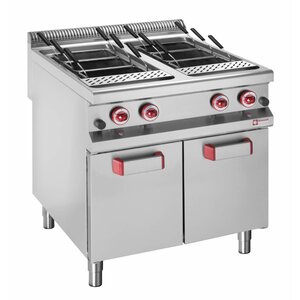 Diamond Cuiseur de Pates | 14KW+14KW | 2x GN1/1 | sur Meuble Fermé | Gaz | 2x 40 Litres | 800x900x850/920(h)mm Diamond Cuiseur de Pates | 14KW+14KW | 2x GN1/1 | sur Meuble Fermé | Gaz | 2x 40 Litres | 800x900x850/920(h)mm