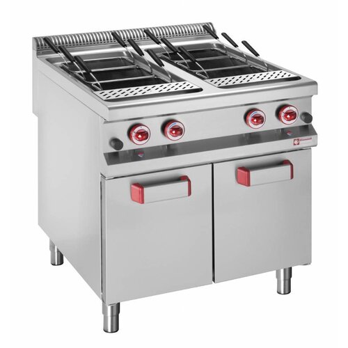 Diamond Cuiseur de Pates | 14KW+14KW | 2x GN1/1 | sur Meuble Fermé | Gaz | 2x 40 Litres | 800x900x850/920(h)mm Diamond Cuiseur de Pates | 14KW+14KW | 2x GN1/1 | sur Meuble Fermé | Gaz | 2x 40 Litres | 800x900x850/920(h)mm