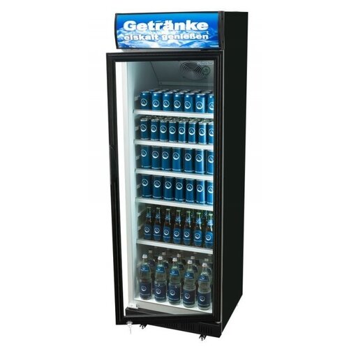 Husky Vitrine Réfrigérée | Noir | 360L | 620x640x2010(h)mm