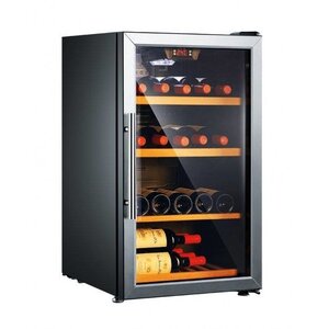 Exquisit Cave à Vin | Noir/Aluminium | 133L | 525x632x825(h)mm Exquisit Cave à Vin | Noir/Aluminium | 133L | 525x632x825(h)mm