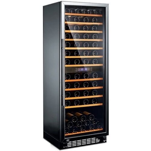 Exquisit Cave à Vin | Noir/Aluminium | 270L | 600x630x1630(h)mm