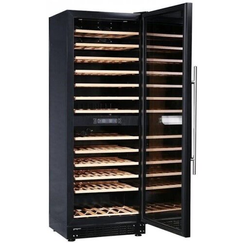 Exquisit Cave à Vin | Noir/Aluminium | 270L | 600x630x1630(h)mm