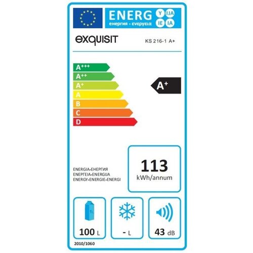 Exquisit Réfrigérateur Exquisit Blanc A+ | 87 Litres | avec Surgélateur 13L | 490x500x850(h)mm Exquisit Réfrigérateur Exquisit Blanc A+ | 87 Litres | avec Surgélateur 13L | 490x500x850(h)mm