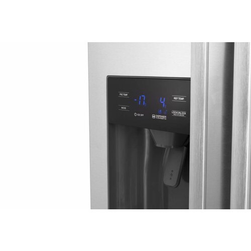 Exquisit Réfrigérateur/Congélateur 'Side by Side' | Distributeur de Glaçons | 349L/219L | 900x750x1790(h)mm