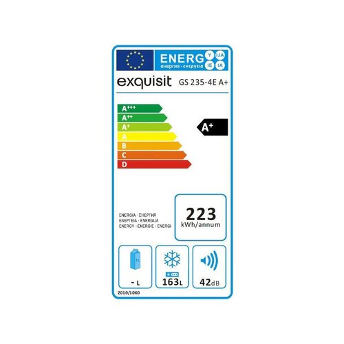 Exquisit Congélateur Exquisit Blanc A+ | 163L | 6 Tiroirs | 550x580x1430(h)mm