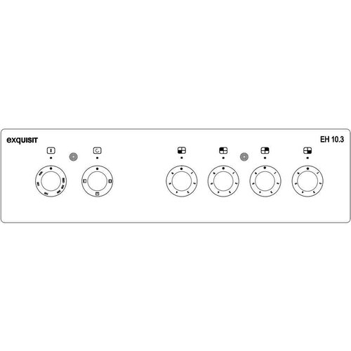 Exquisit Cuisinière | 4 Plaques | avec Four| Electrique | 500x550x850(h)mm