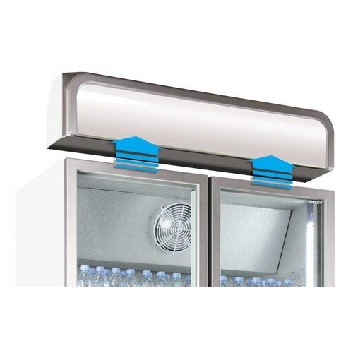 Husky Vitrine Réfrigérée | 485L | Blanc/| Argent | Eclairage LED | 650x719x1985(h)mm