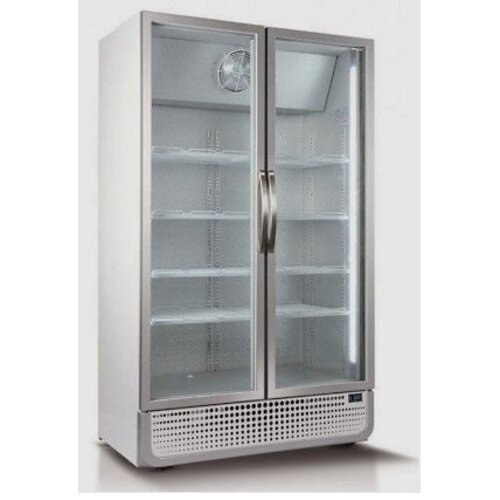 Husky Réfrigérateur Blanc/Argent | 975 Litres | Eclairage LED | 1200x719x1985(h)mm