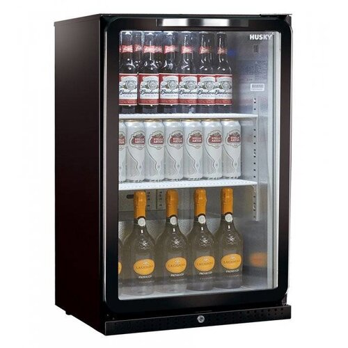 Husky Arrière-Bar | Porte Simple | Noir | Subzero | 112L | Eclairage LED | 555x495x865(h)mm