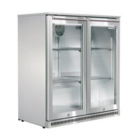 Arrière-Bar | Portes Doubles | INOX | Extérieur | 170L | Eclairage LED | 865x495x840(h)mm