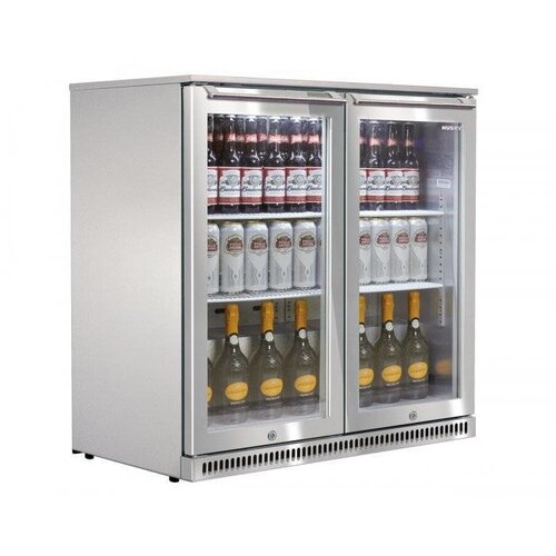 Husky Arrière-Bar | Portes Doubles | INOX | Extérieur | 170L | Eclairage LED | 865x495x840(h)mm