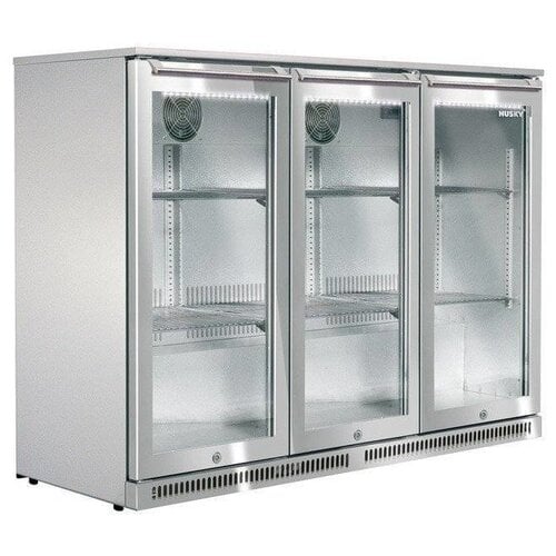 Husky Arrière-Bar | 3 Portes | INOX | Extérieur | 285L | Eclairage LED | 1350x495x840(h)mm Husky Arrière-Bar | 3 Portes | INOX | Extérieur | 285L | Eclairage LED | 1350x495x840(h)mm