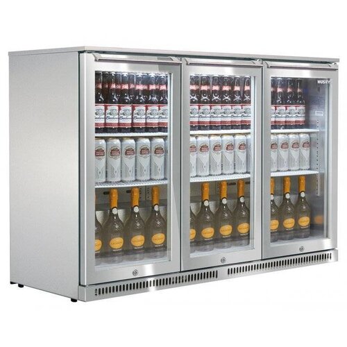 Husky Arrière-Bar | 3 Portes | INOX | Extérieur | 285L | Eclairage LED | 1350x495x840(h)mm