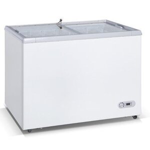 Exquisit Réfrigérateur / Congélateur | Blanc | 300L | -20°C à +5°C | Vitre Coulissante | 1080x680x832(h)mm