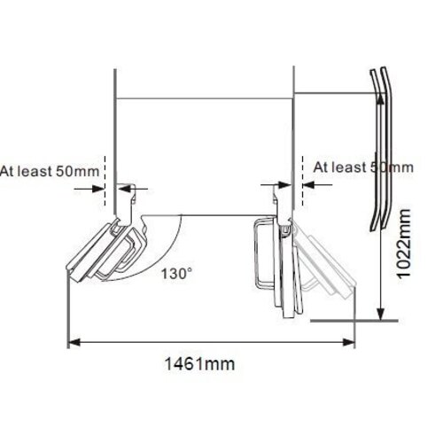 Frilec Réfrigérateur/Congélateur Américain INOX | 291 + 138L | Classe Energétique  A+ | 900x590x1770(h)mm