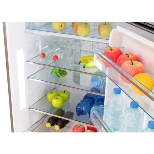 Frilec Réfrigérateur/Congélateur Inox-Look A+ | 330L + 95L | 700x670x1770(h)mm