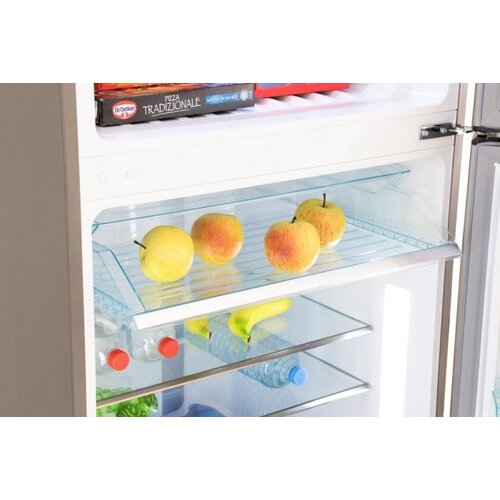 Frilec Réfrigérateur/Congélateur Inox-Look A+ | 330L + 95L | 700x670x1770(h)mm