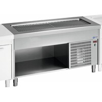 Élément top Réfrigéré | 6x GN 1/1 | Meuble ouvert inox| 0.6 kW | 2250x800x(h)900mm