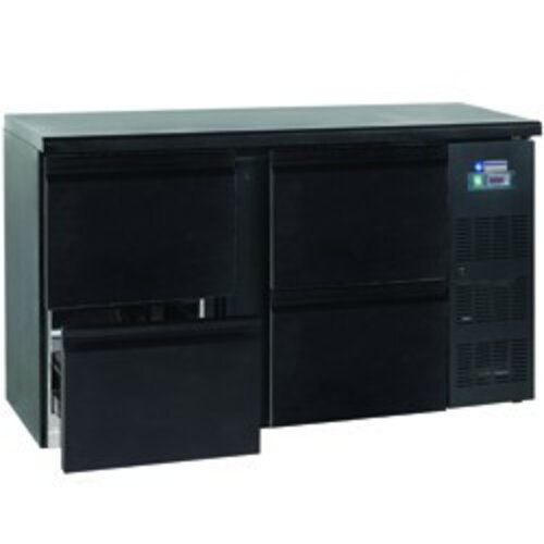 Diamond refroidisseur de bouteilles | 2 Blocs tiroirs | 290 Litres | 1462x513x(h)860 mm