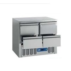 Diamond Comptoir Réfrigérée | Inox | 4 Tiroirs | 900x700x(h)870/890mm