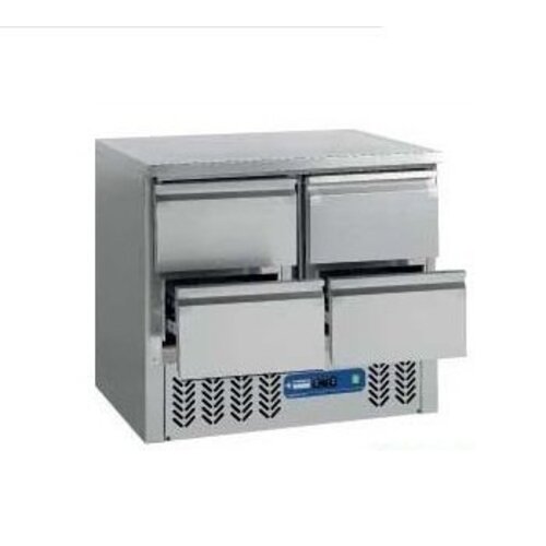 Diamond Comptoir Réfrigérée | Inox | 4 Tiroirs | 900x700x(h)870/890mm