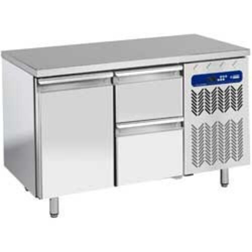 Diamond  Comptoir Réfrigérée | 2 tiroirs + 1 Porte | 136x70x(h)88/90cm | 1/1GN | 260 Litres