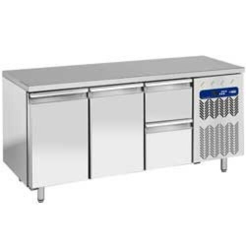 Diamond  Comptoir Réfrigéré | 2 Tiroirs + 2 Portes | 1809x700x(h)880/900mm | 405 Litres | 1/1GN