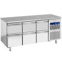 Comptoir Réfrigéré | 6 Tiroirs | 1809x700x(h)880/900mm | 405 Litres | 1/1GN